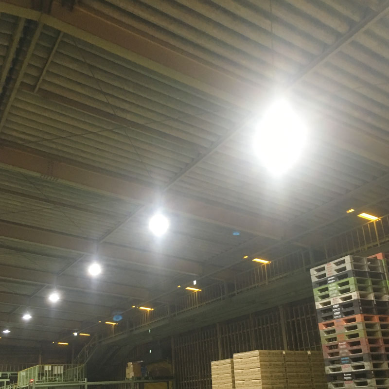 大型倉庫のLED照明工事